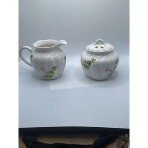 Gracie Bone China Rose Chintz Creamer & Sugar Set By Coastline